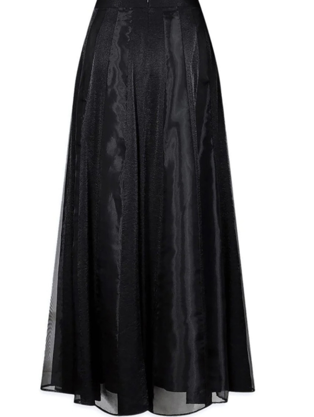 Isaac Hazan Vintage Taffeta Formal Skirt Size 12 Black - Picture 2 of 8